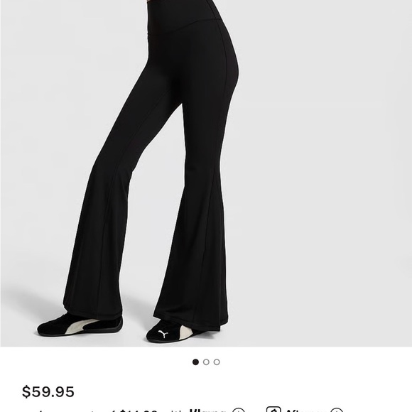 NWT- PINK Victoria's Secret Black Flare Leggings - Picture 10 of 11